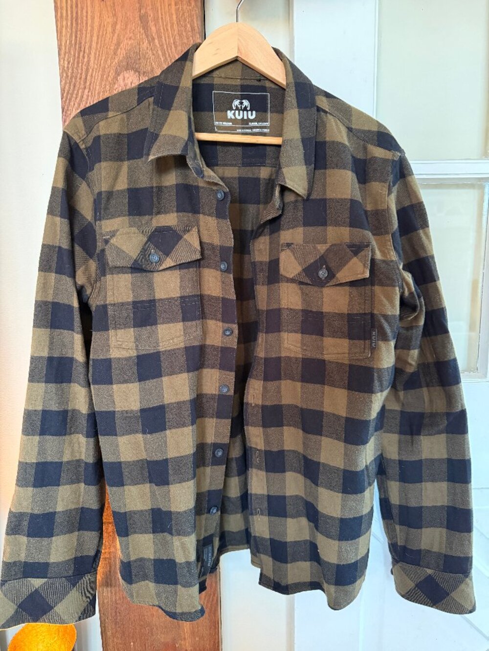 Kuiu - Field Flannel Shirt - Black / Green Buffalo Check, Size Large